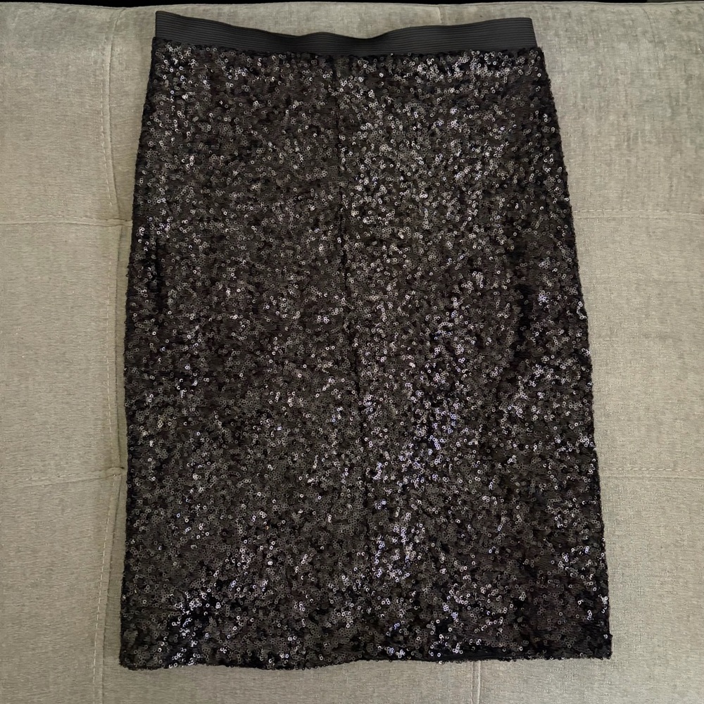 The Limited Black Sequin Pencil Skirt